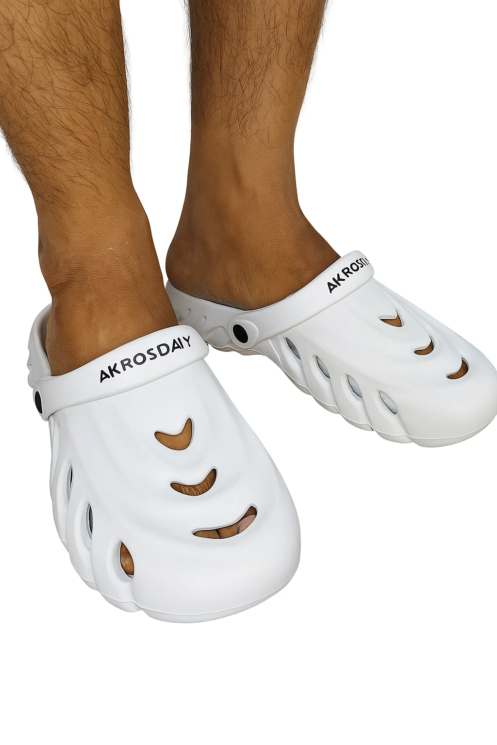 Casual Trendy Mens Crocs - Pure White