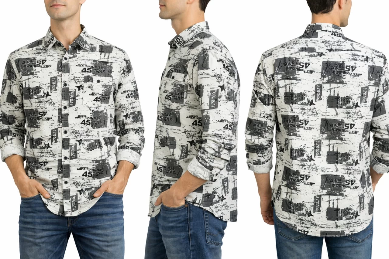 Heavy lafar printed shirt - HY 03