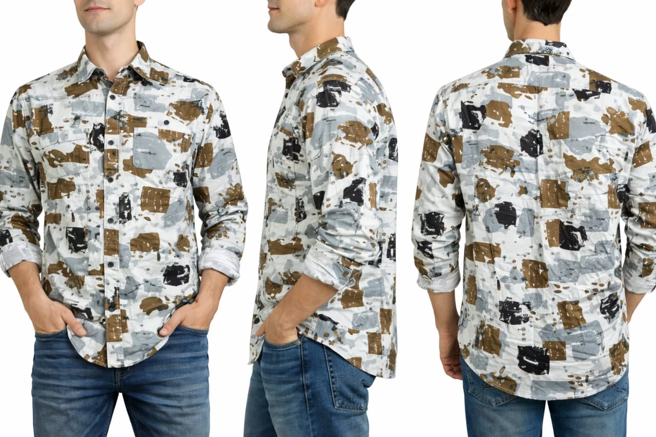 Heavy lafar printed shirt - HY 04