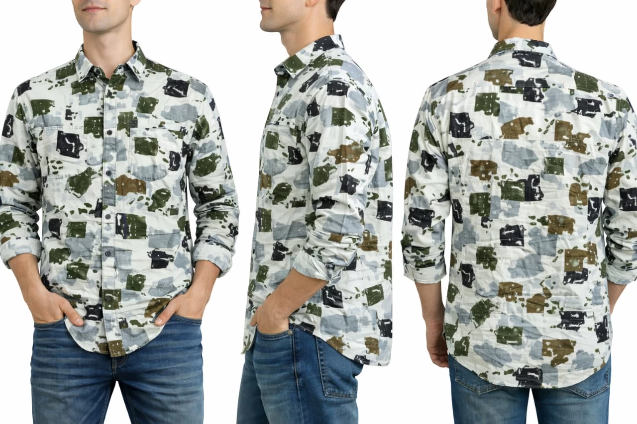 Heavy lafar printed shirt - HY 05