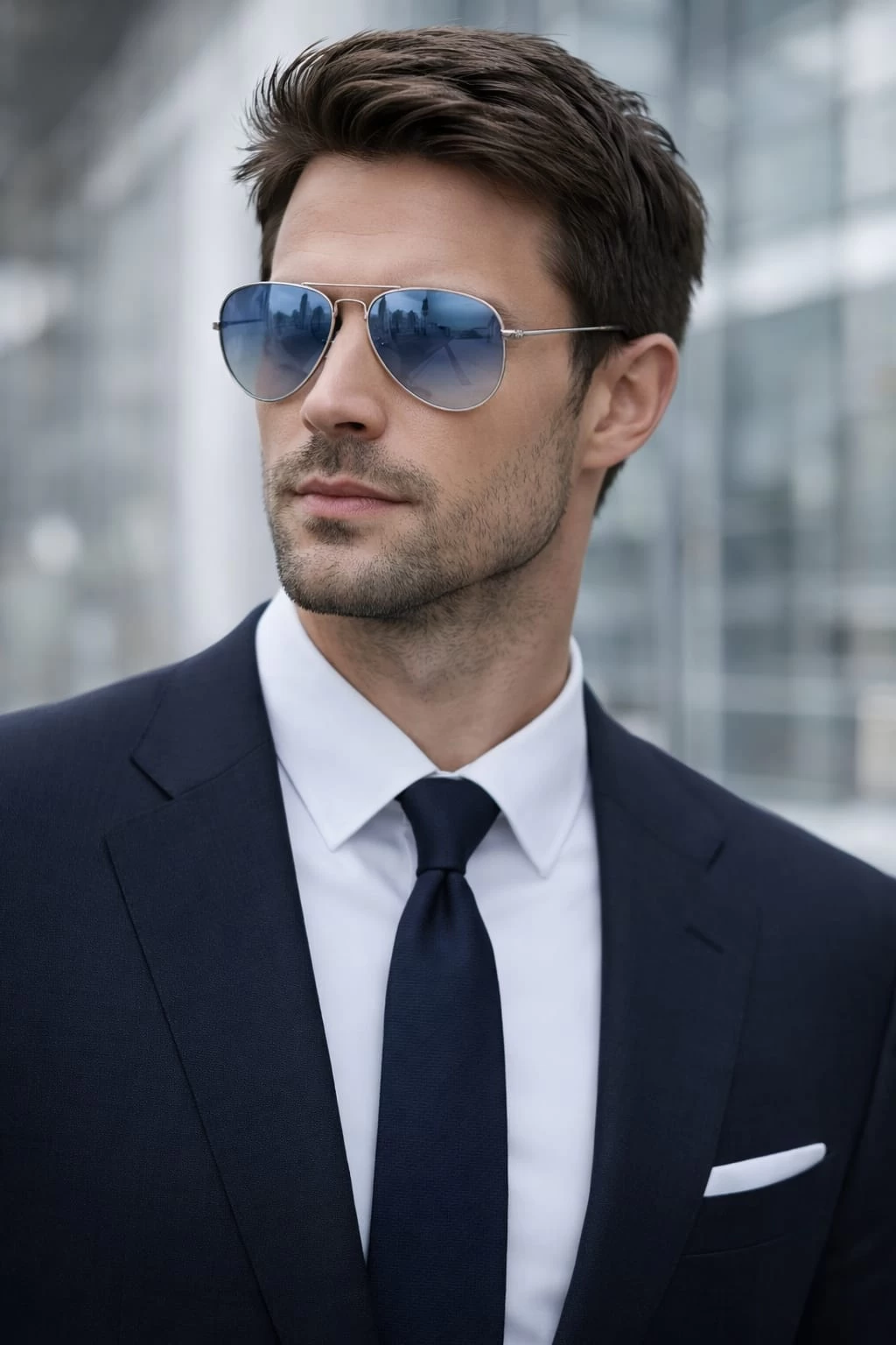 Trendy casual men sun glass