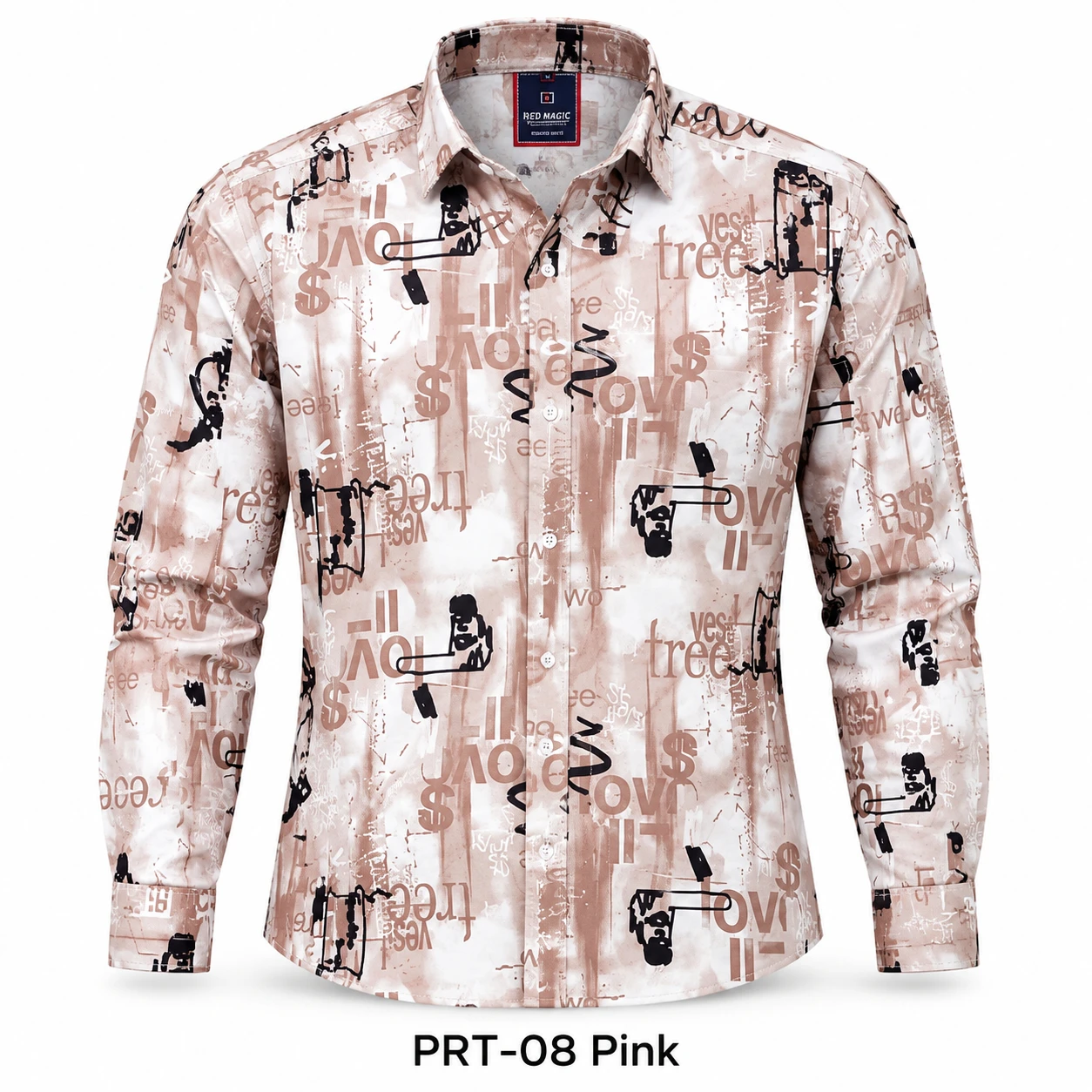 Trendy casual printed pink  shirts lafer - PRT - 08