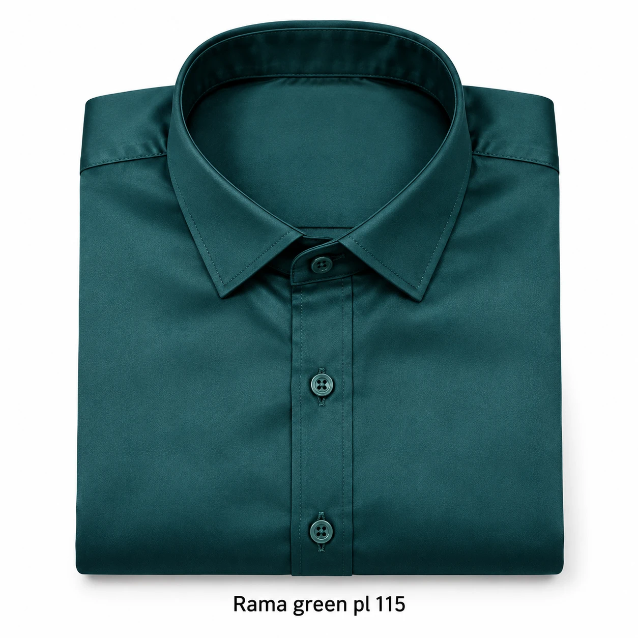 Casual plain rama green  men's shirt- pl 115