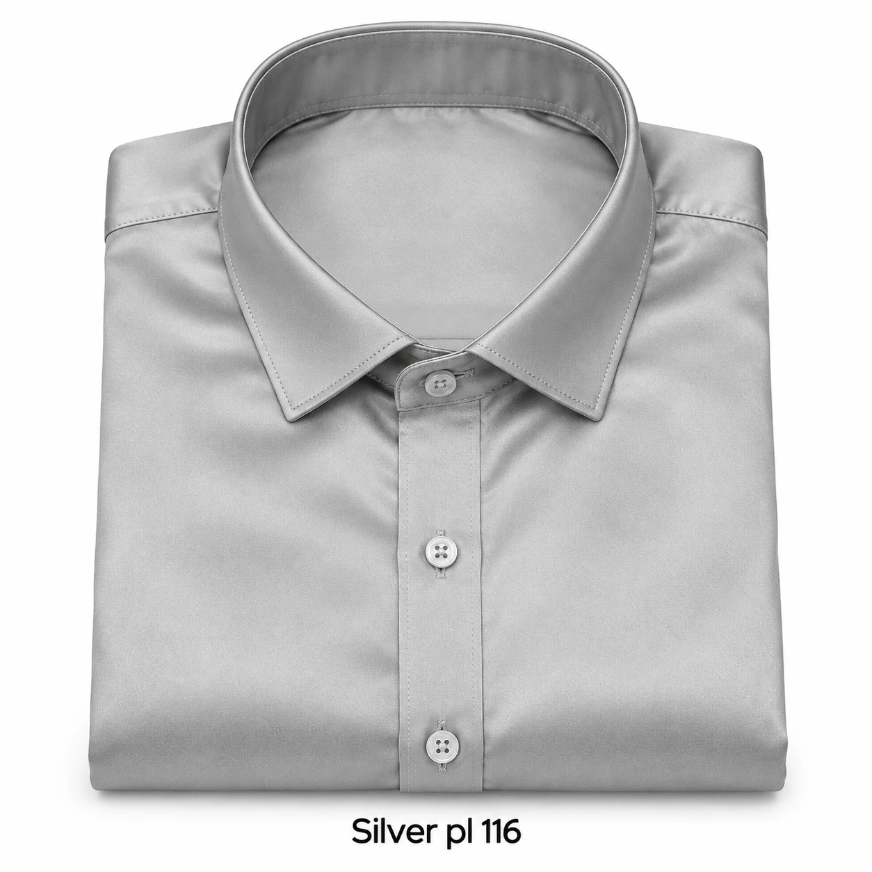 Casual plain silver colour  men's shirt- pl 116