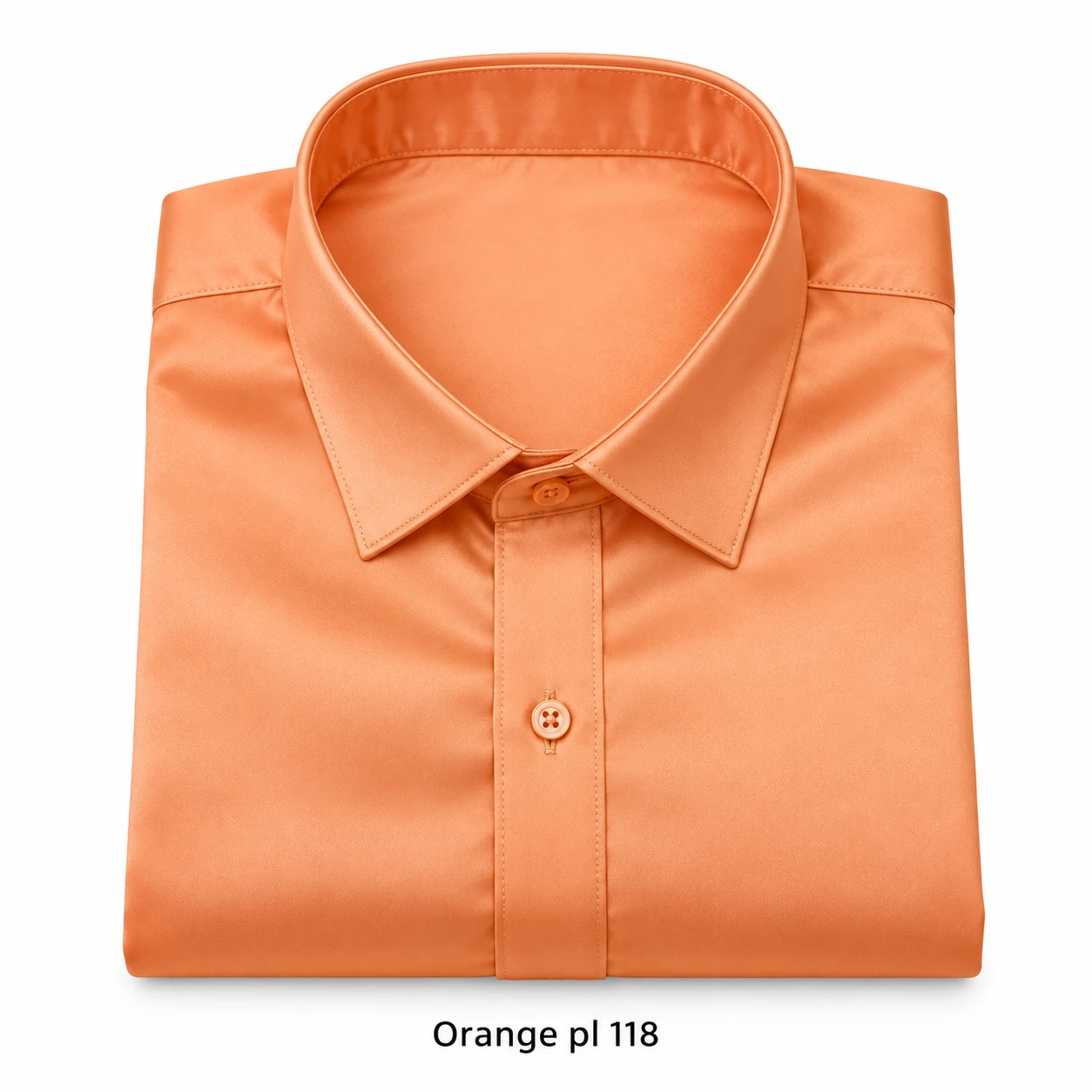 Casual plain orange  men's shirt- pl 118