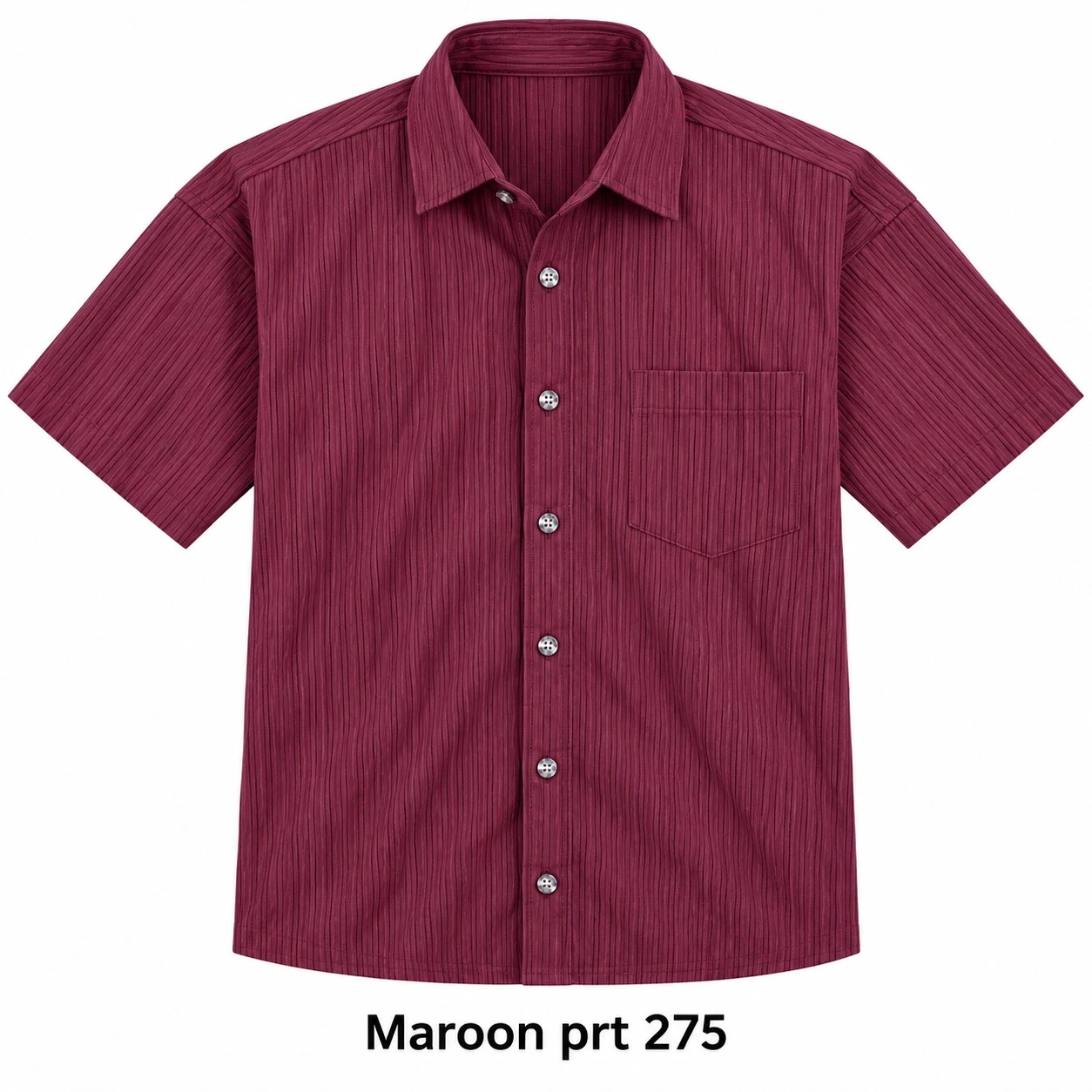 Casual printed maroon  shirt half sleeve- PRT 275