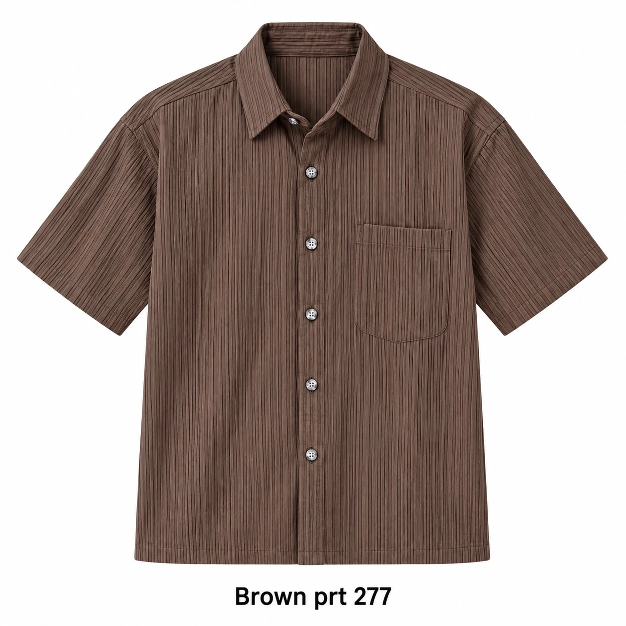 Casual printed brown shirt half sleeve- PRT 277