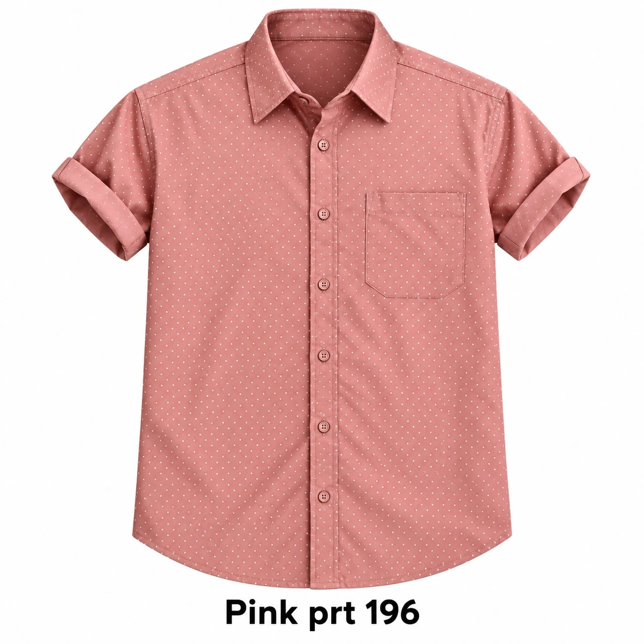 Casual printed  pink shirt full sleeve -PRT 196