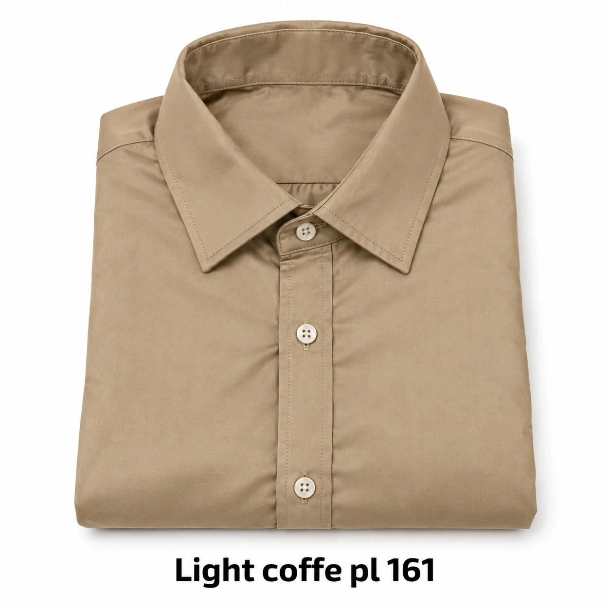Casual men's  plain light coffee shirt- pl 161