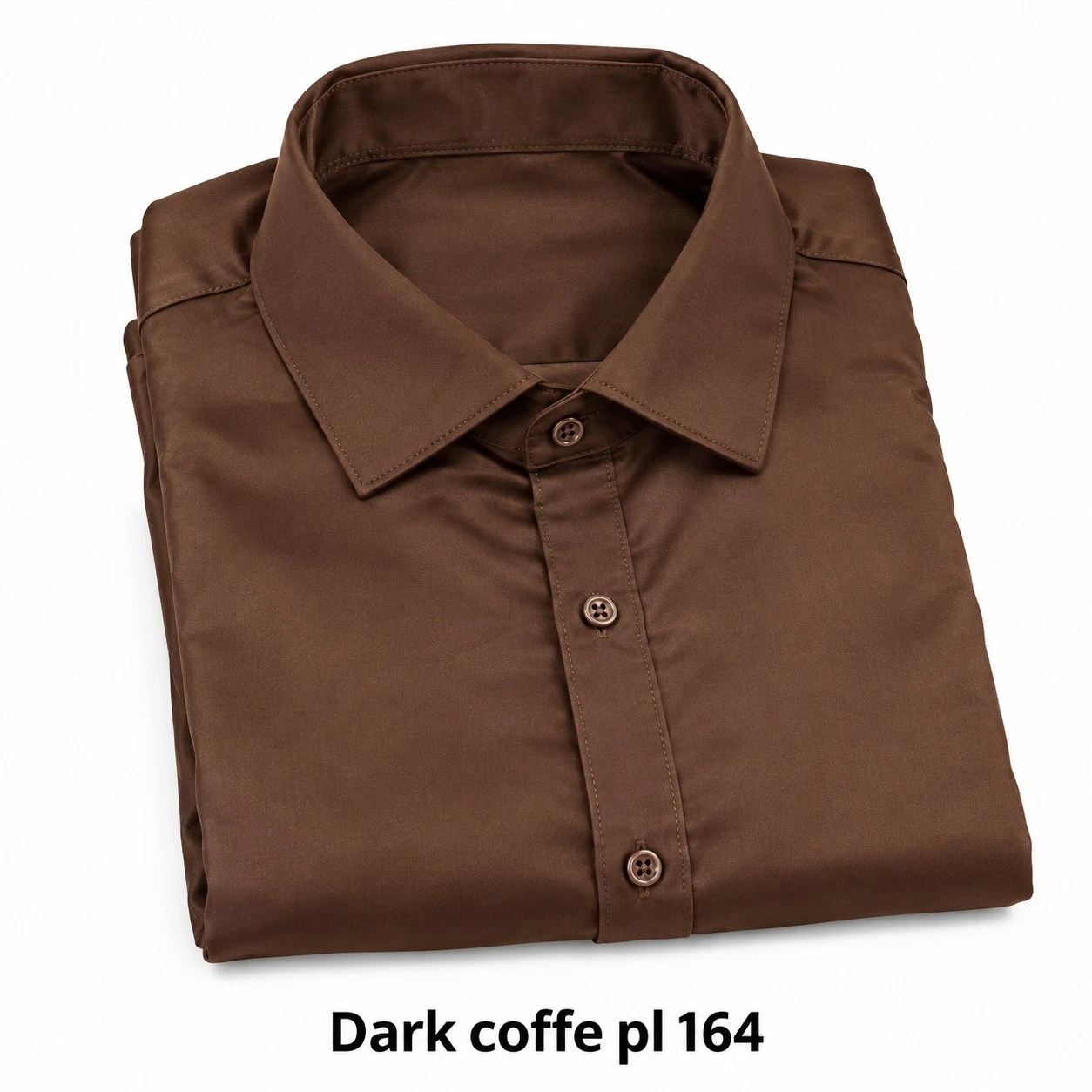 Casual men's  plain coffee  shirt- pl 164