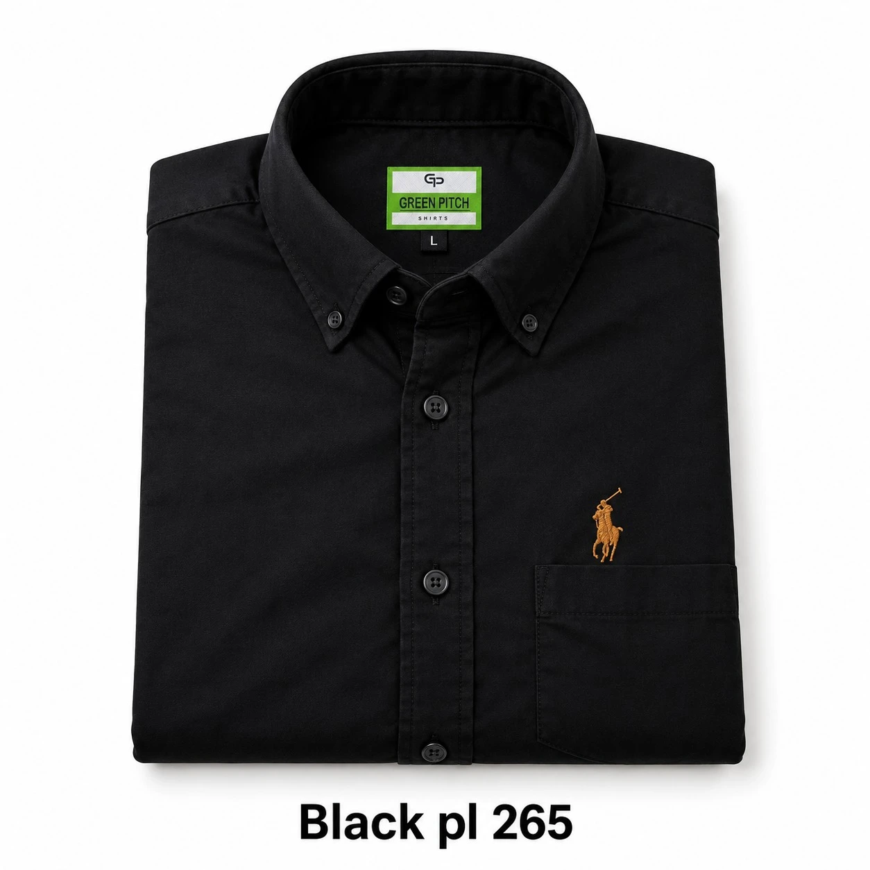 Casual men's  plain  black shirt- pl 265