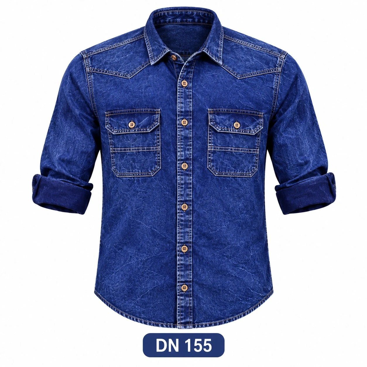 Trendy denim full sleeve blue  shirt-DN 155