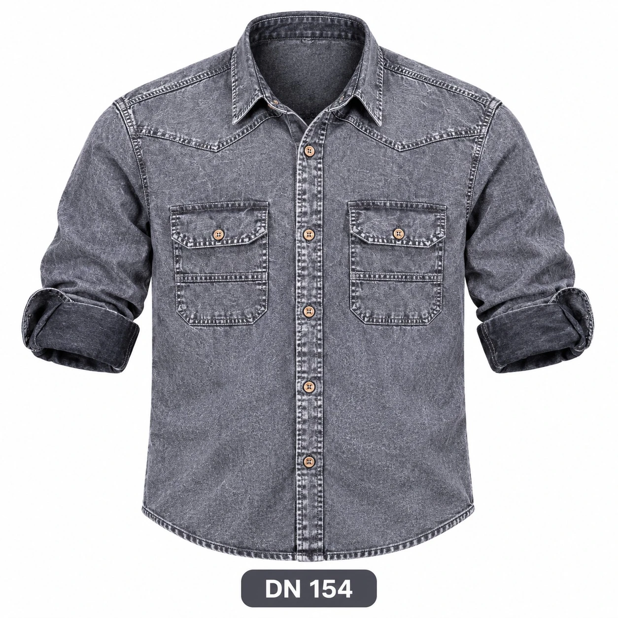 Trendy denim full sleeve shirt-DN 154
