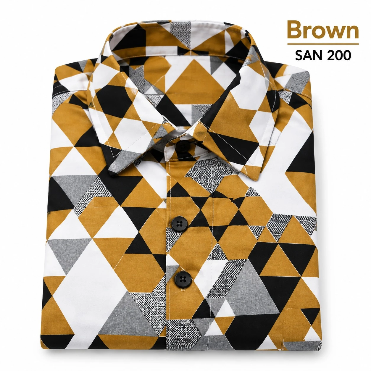 Casual Printed  brown shirt -SAN 201