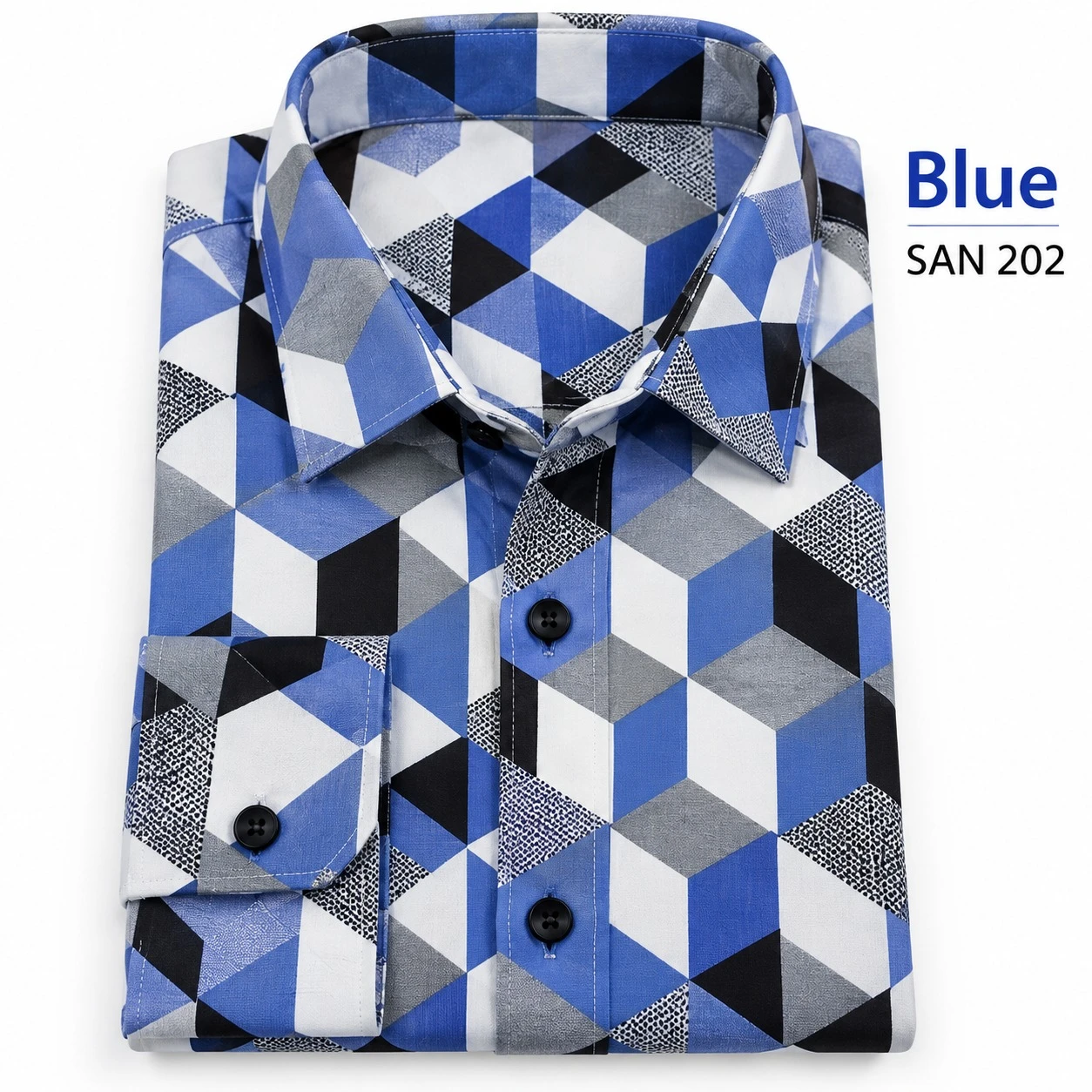 Casual printed blue shirt -SAN 202