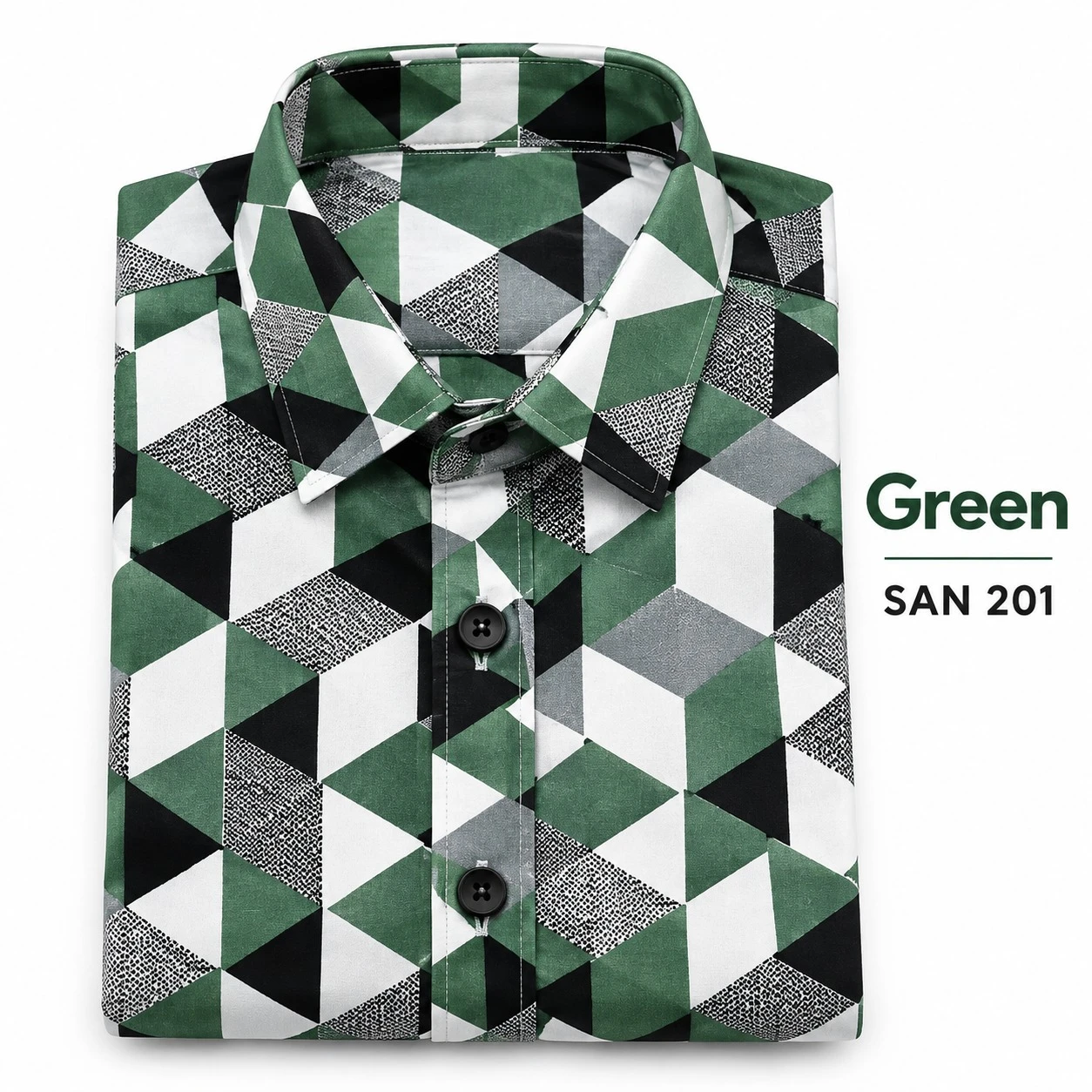 Casual Printed  green shirt -SAN 201