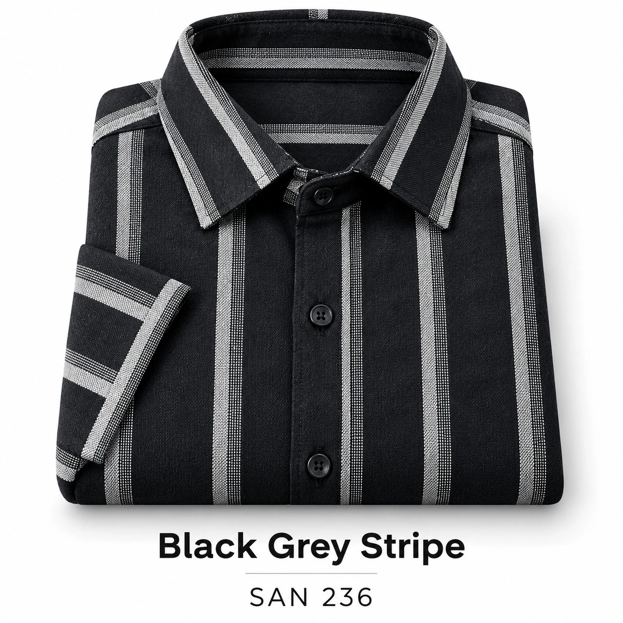 Casual checked black  shirt - SAN 236