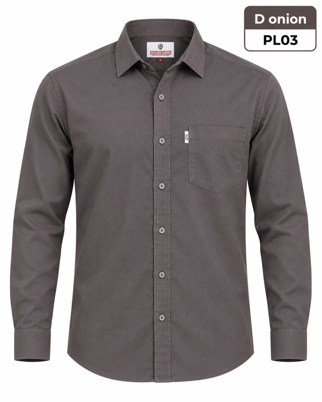 Casual plain men's D onion  shirt- L-PL 03