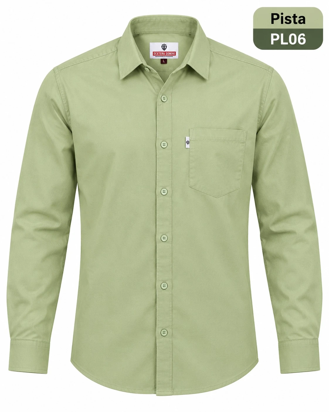 Casual plain men's Pista colour shirt-  L-PL06