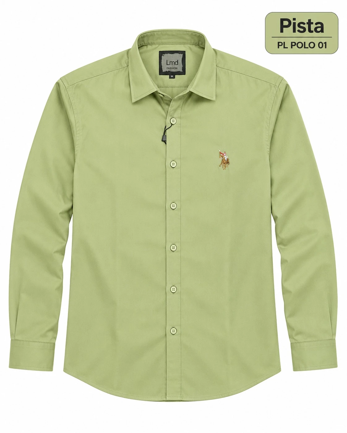Casual plain men's Pista colour shirt-  PL POLO 01