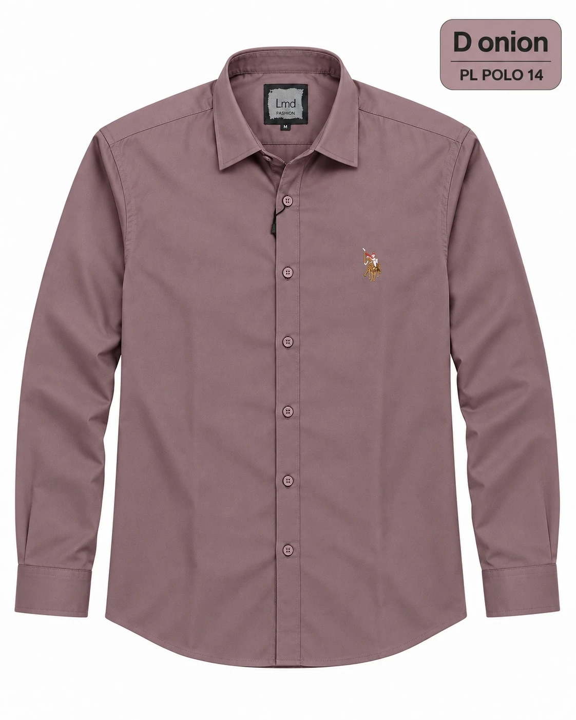 Casual plain men's D  onion colour  shirt- PL POLO 14