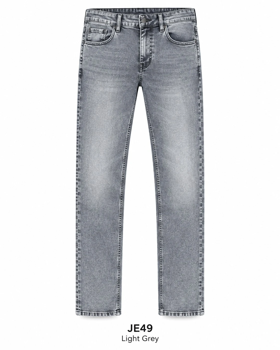 Trendy fashion light grey jeans - JE 49