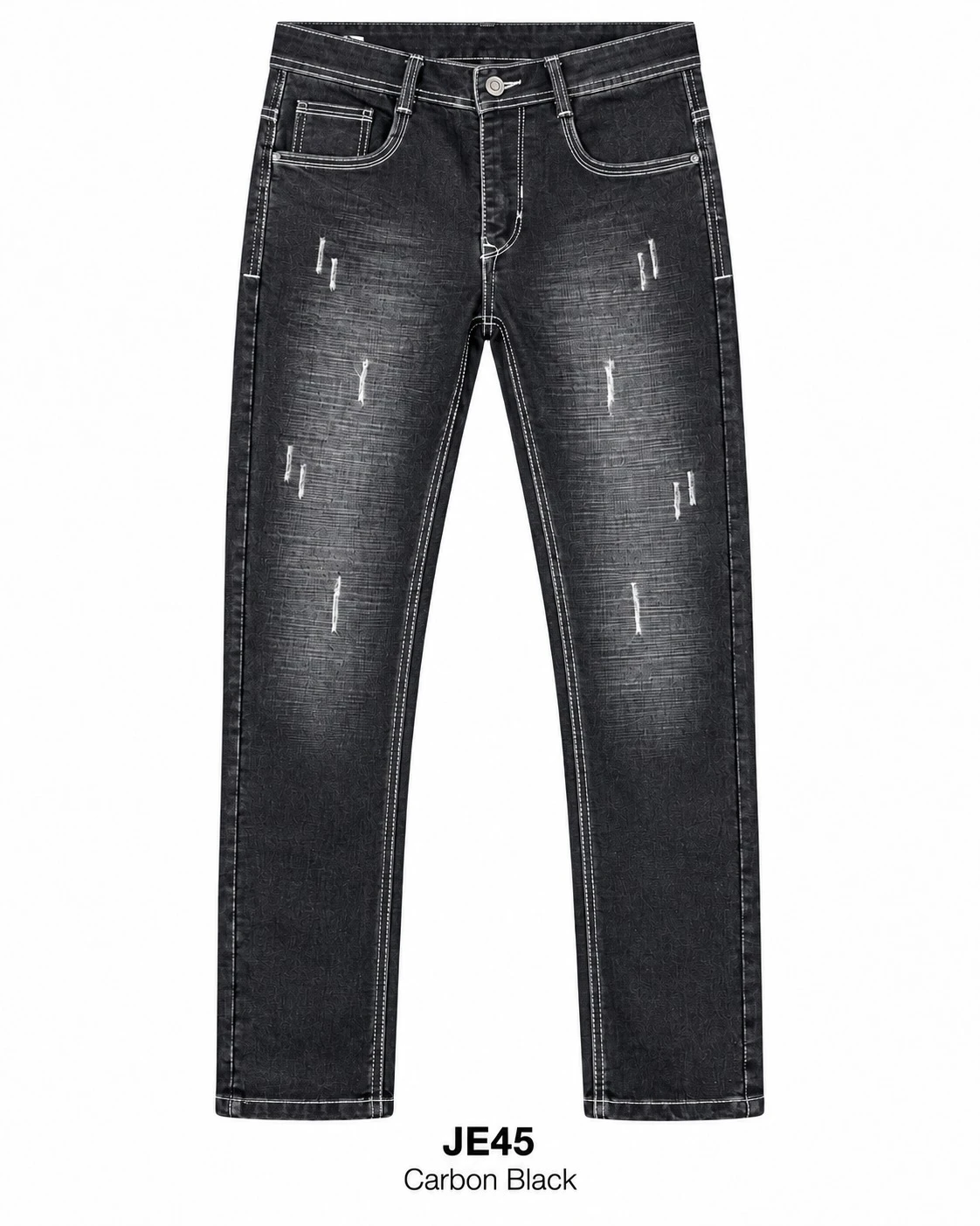 Trendy fashion carbon black jeans -JE 45