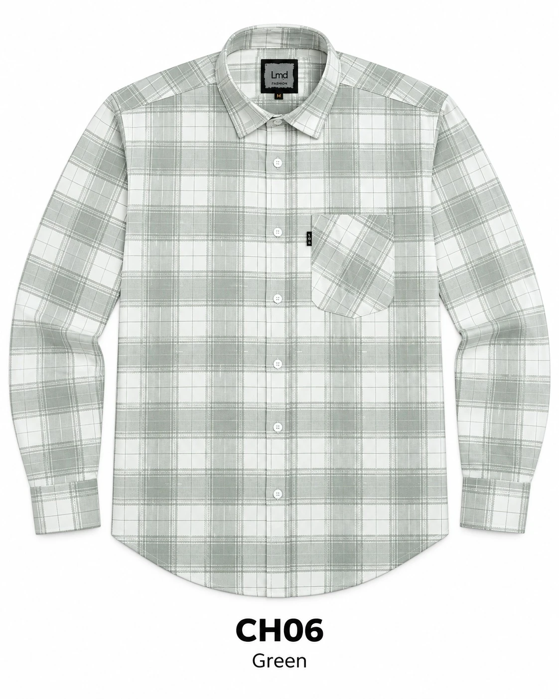 Trendy checked full sleeve Green  shirt - L-CH 06