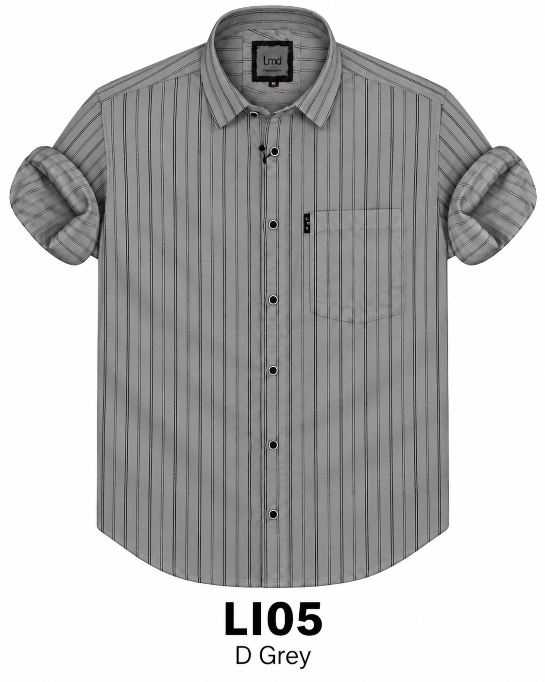 Casual lining dark grey shirt - L- LI 05