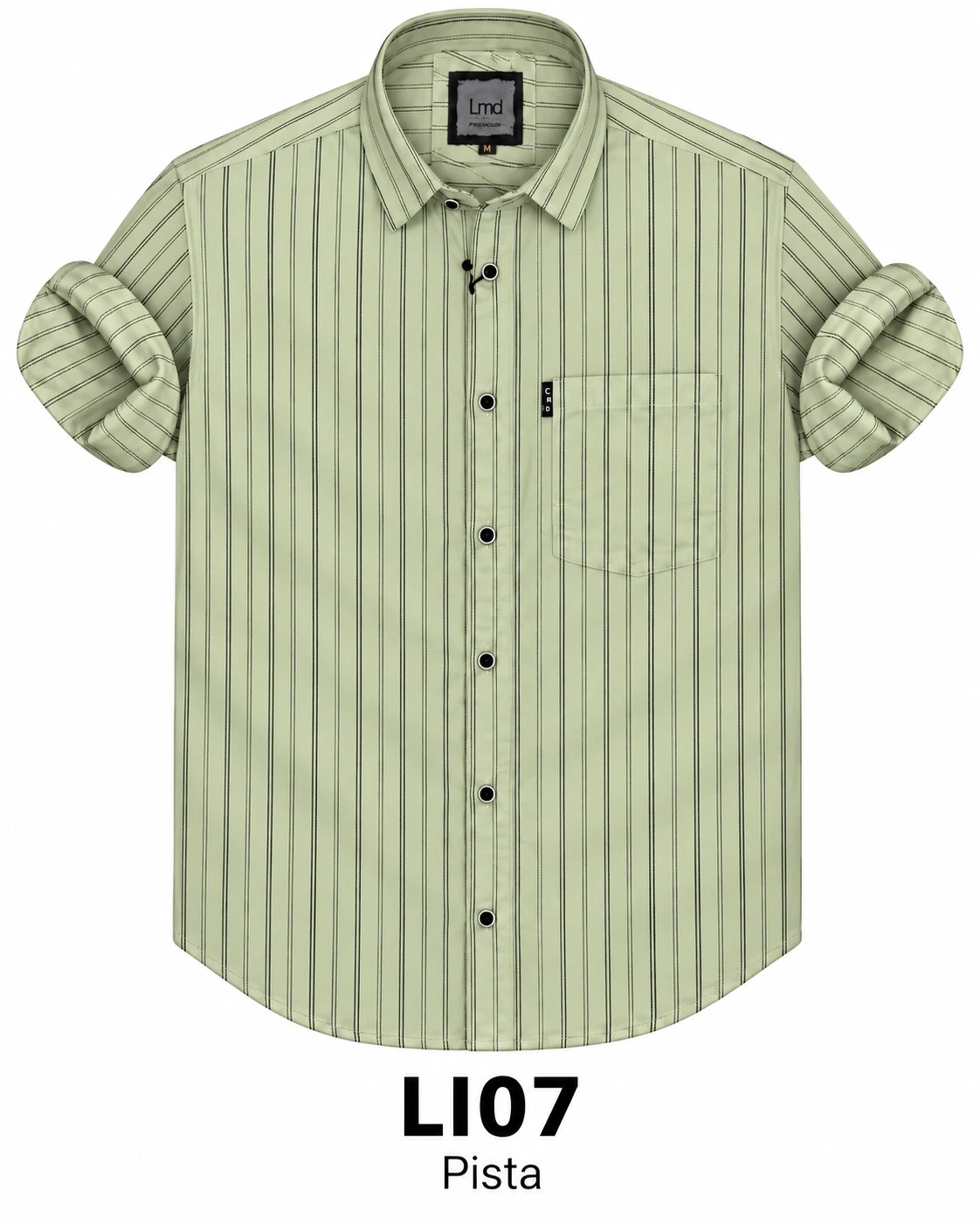 Casual lining pista colour shirt - L- LI 07