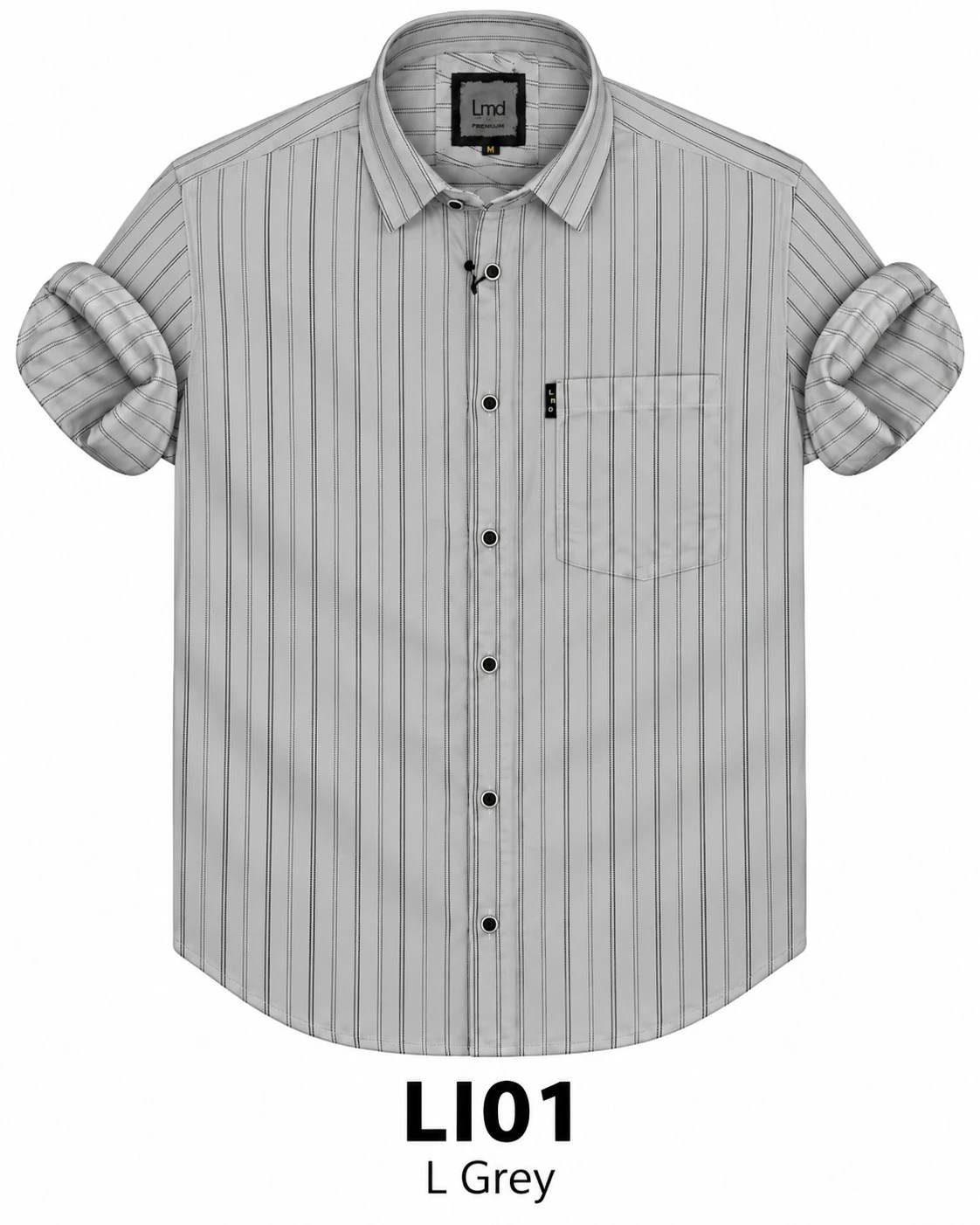 Casual lining  light grey shirt - L-  LI 01