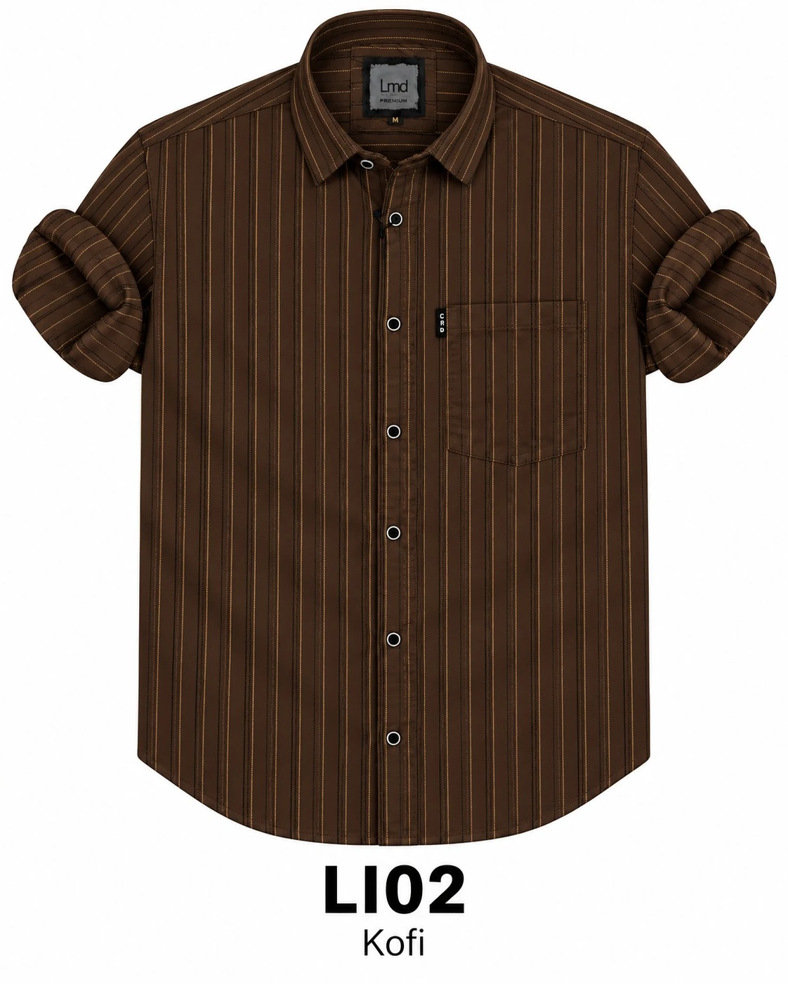 Casual lining kofi colour shirt - L- LI 02