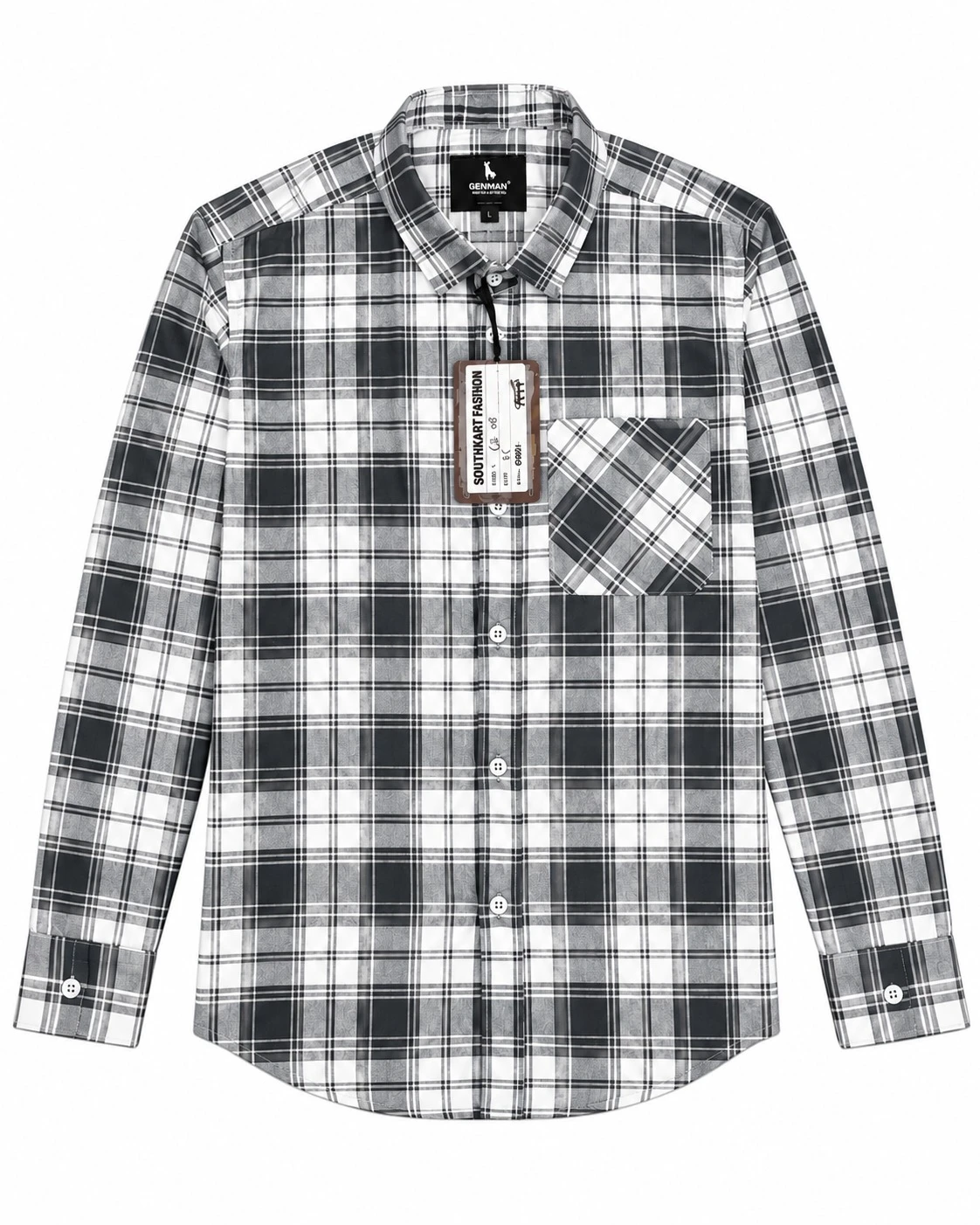 Trendy checked full sleeve shirt - L-CH  08