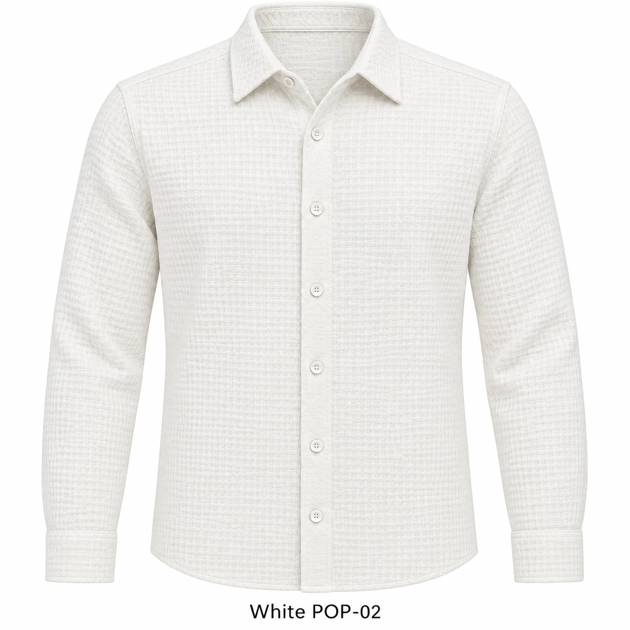 Trendy  white popcorn shirt -POP 02