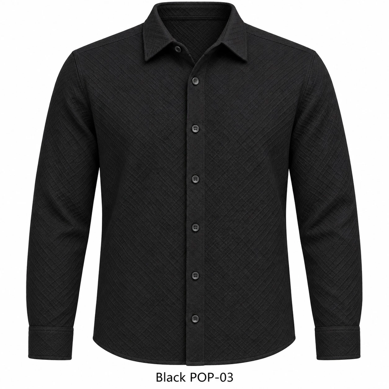 Trendy black popcorn shirt - POP 03