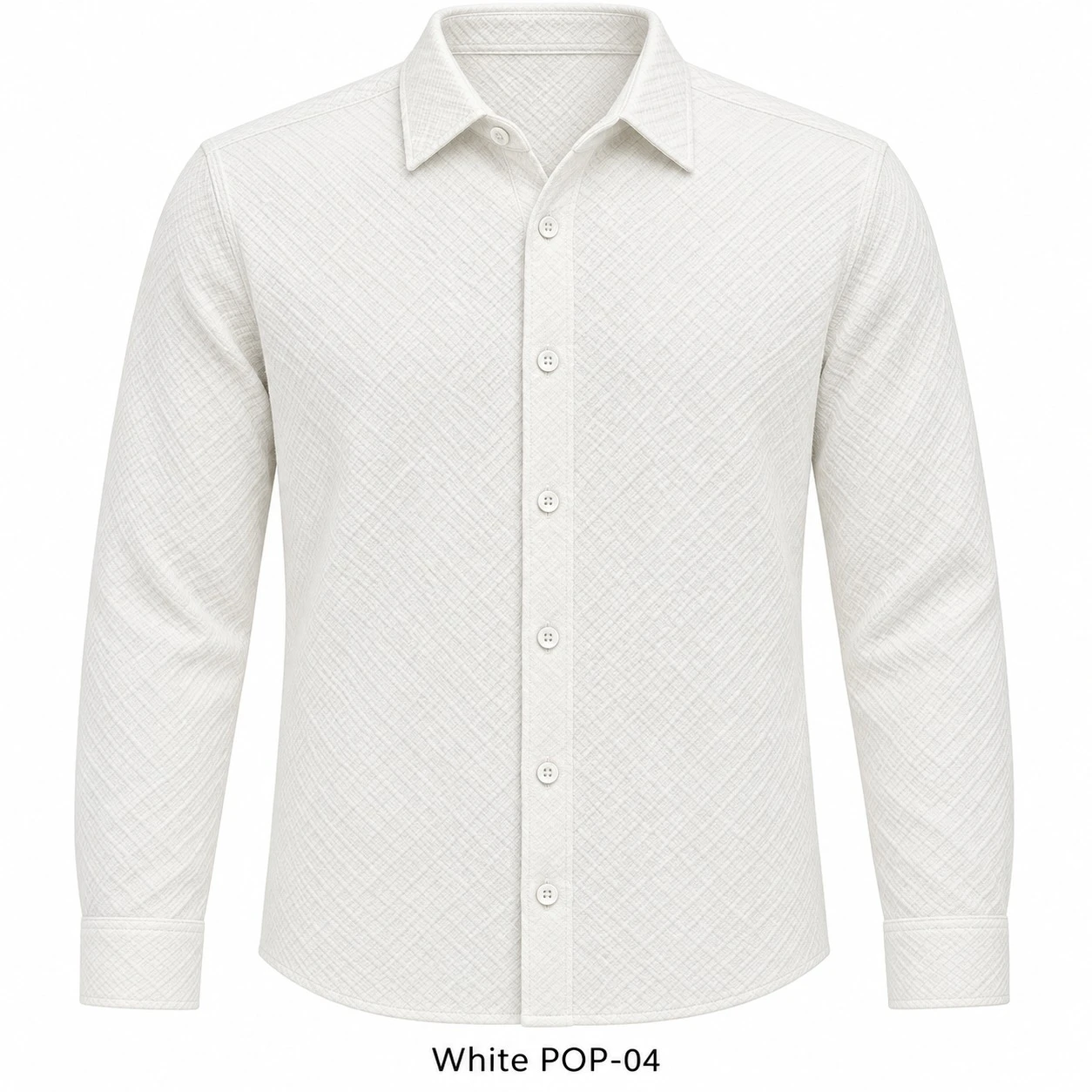 Trendy white popcorn shirt -POP 04