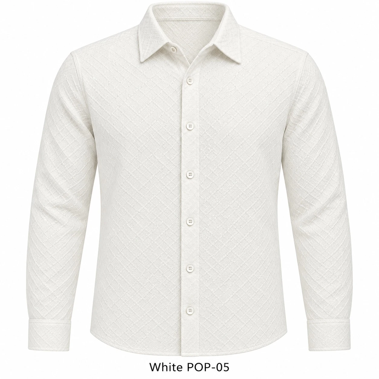 Trendy white popcorn shirt -POP 05