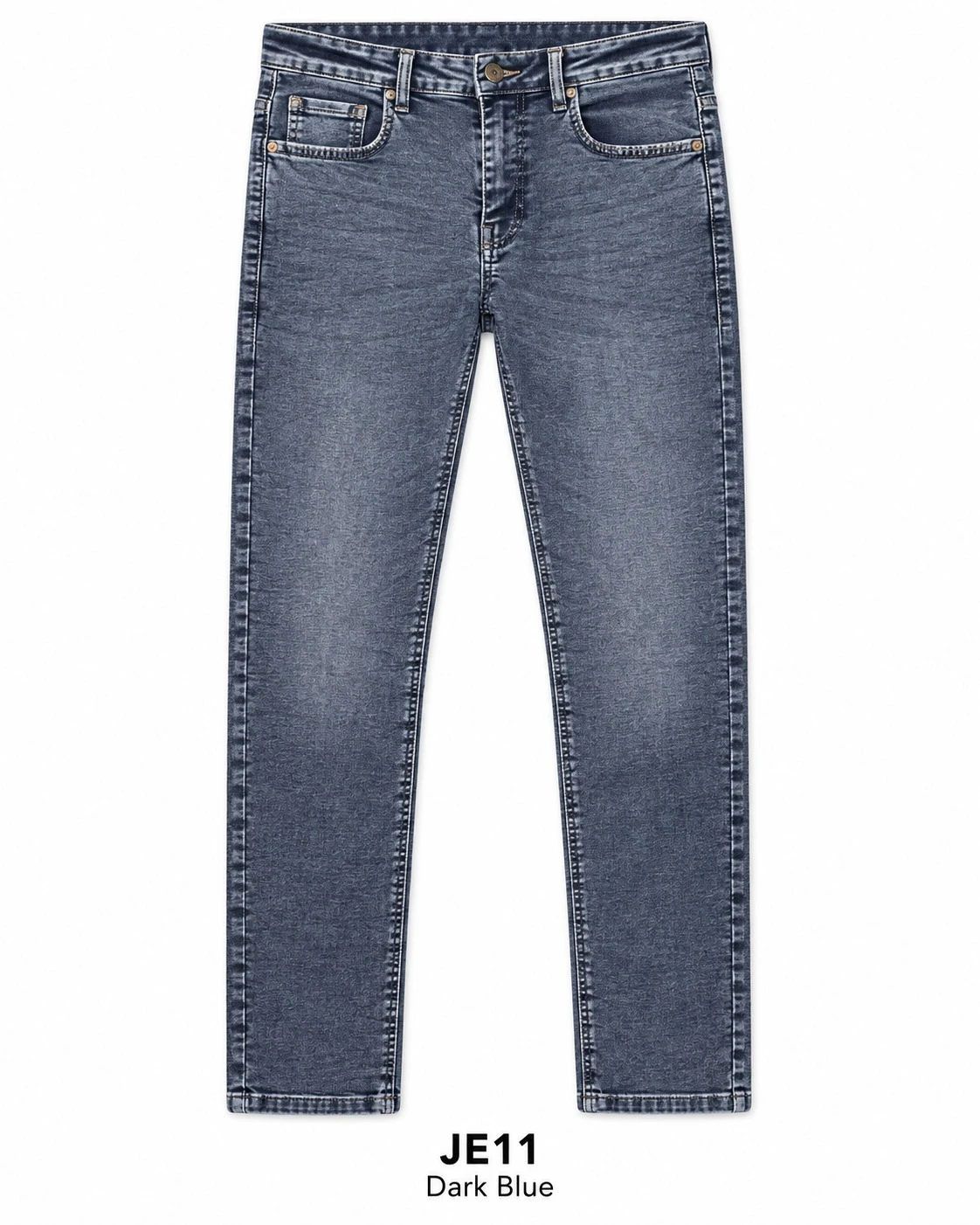 Trendy fashion dark blue jeans  -JE 11