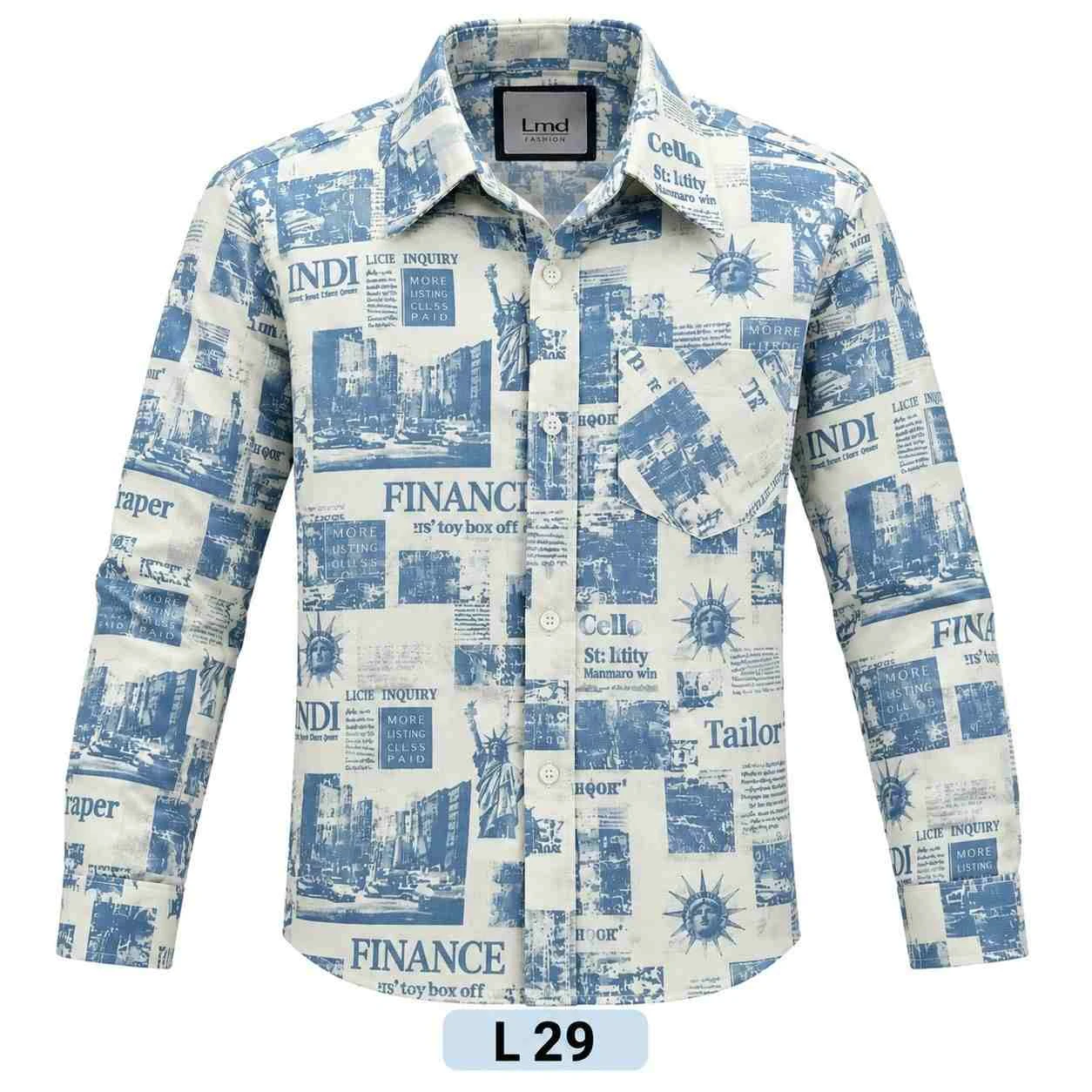 Casual printed shirt full sleeve - L PRT  29