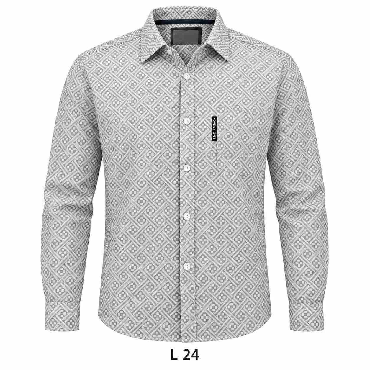 Casual printed shirt full sleeve - L PRT  24