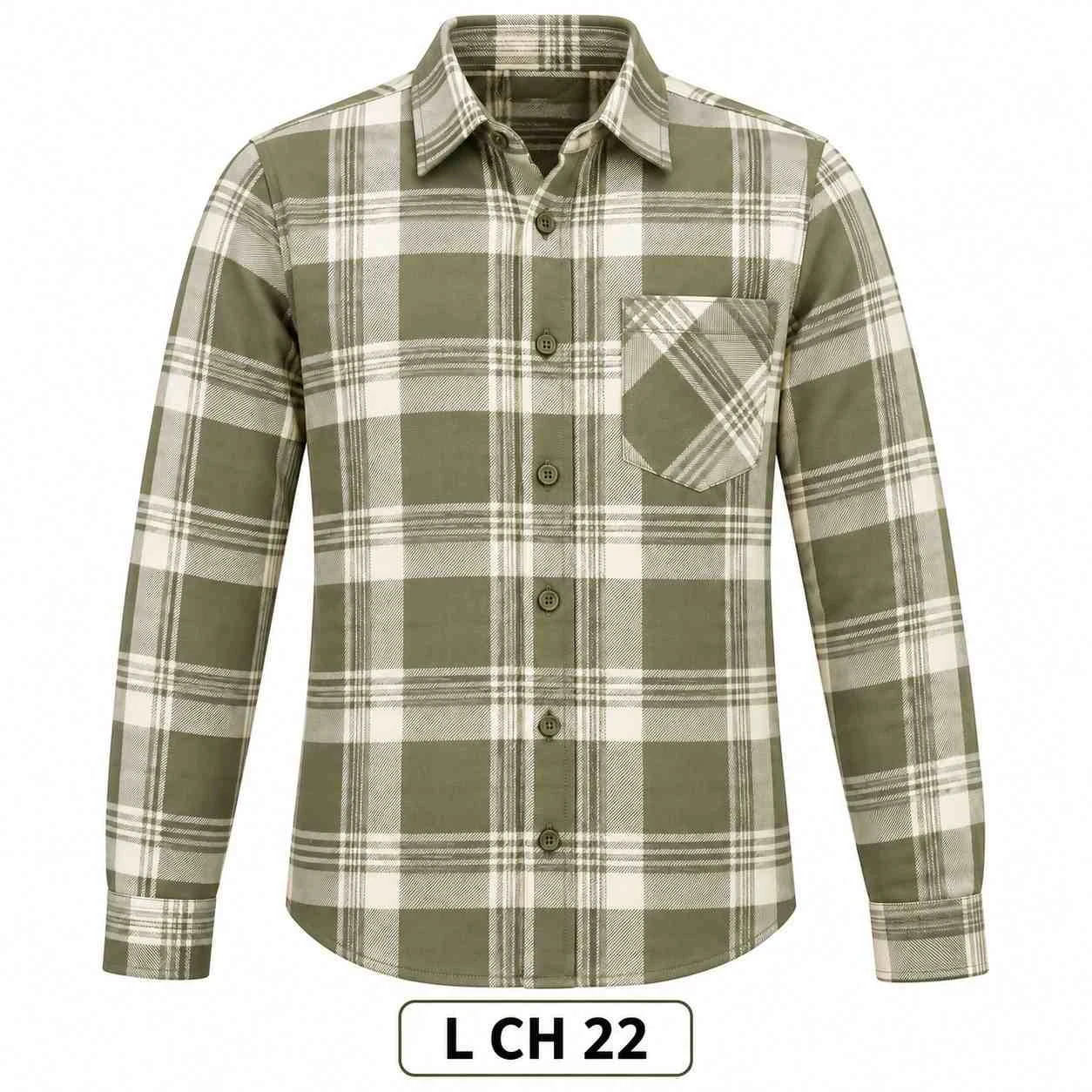 Trendy checked full sleeve shirt - L CH  22