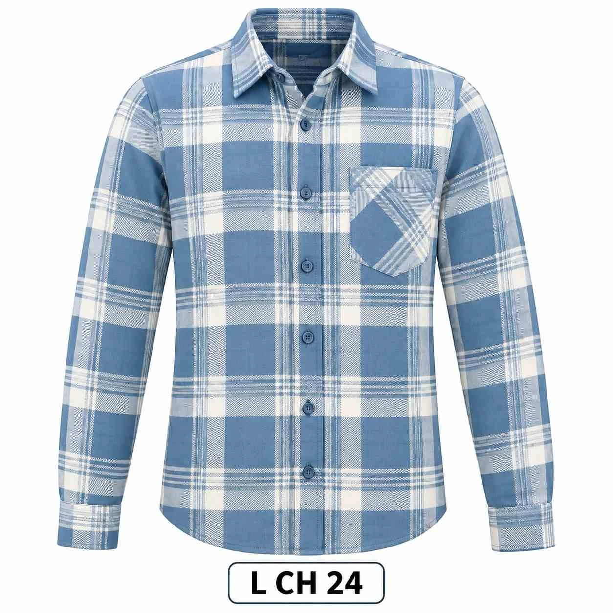 Trendy checked full sleeve shirt - L CH 24