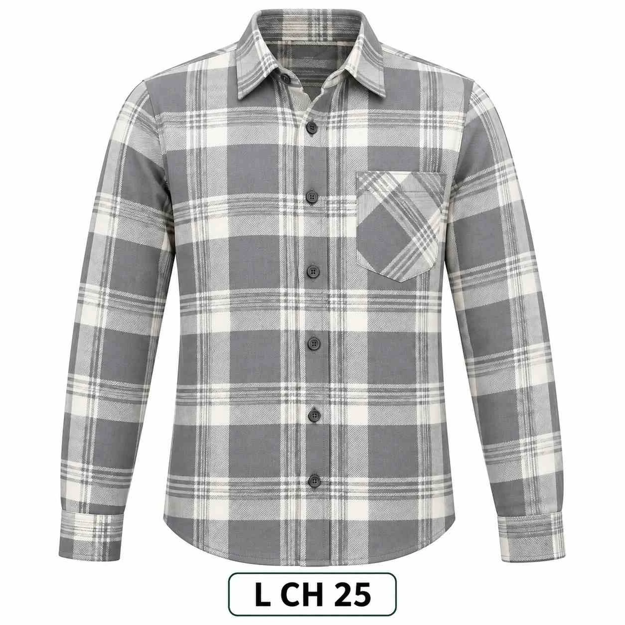Trendy checked full sleeve shirt - L CH  25