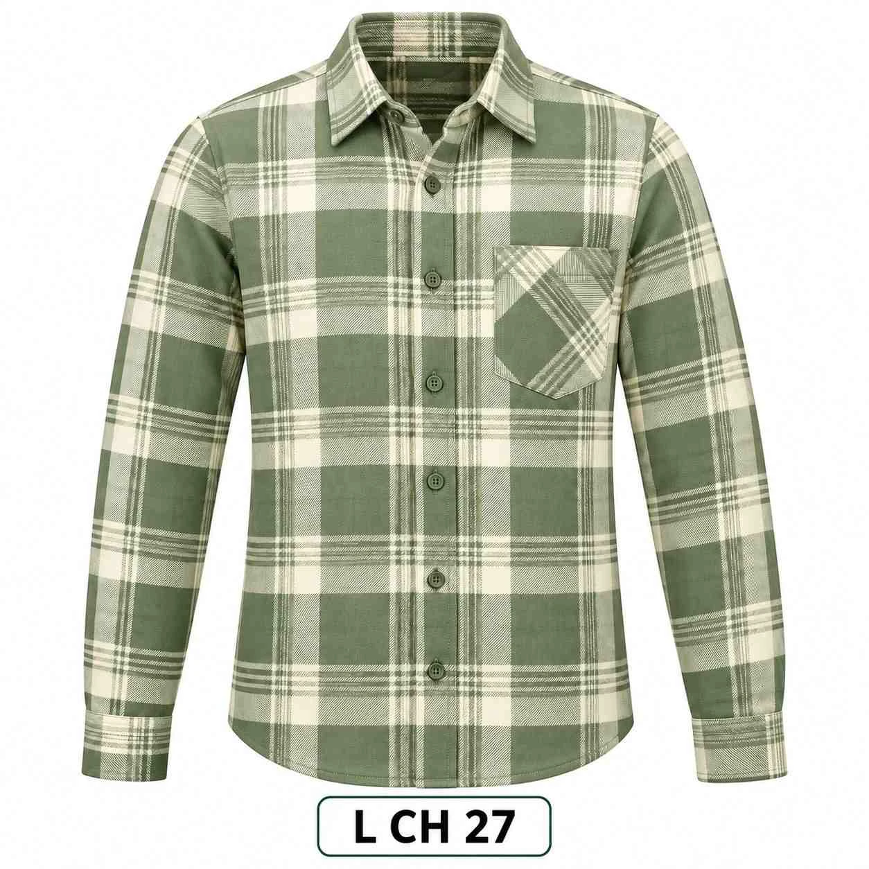 Trendy checked full sleeve shirt - L CH 27