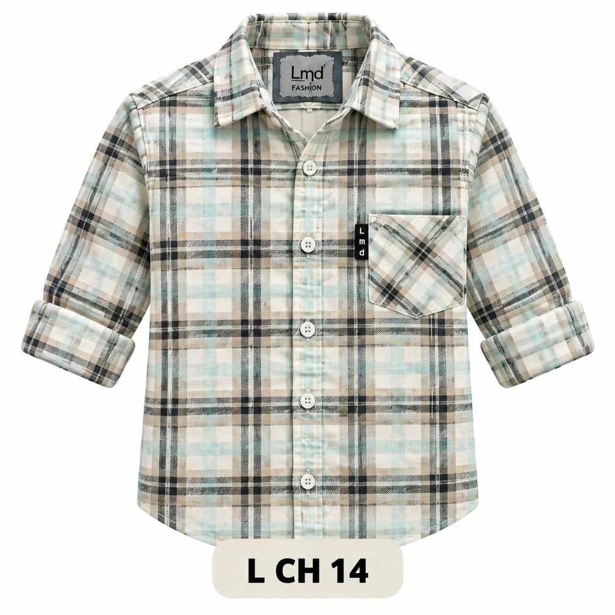 Trendy checked full sleeve shirt - L CH 14