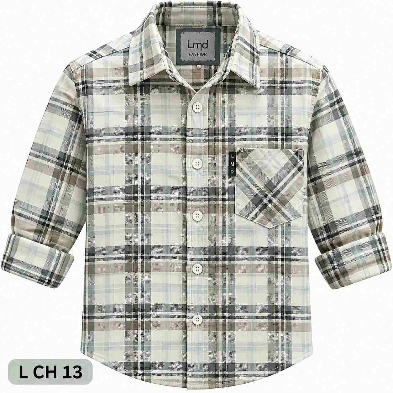 Trendy checked full sleeve shirt - L CH 13