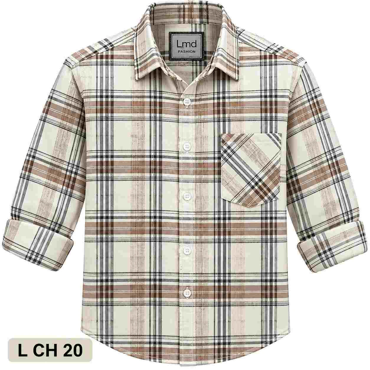 Trendy checked full sleeve shirt - L CH 20