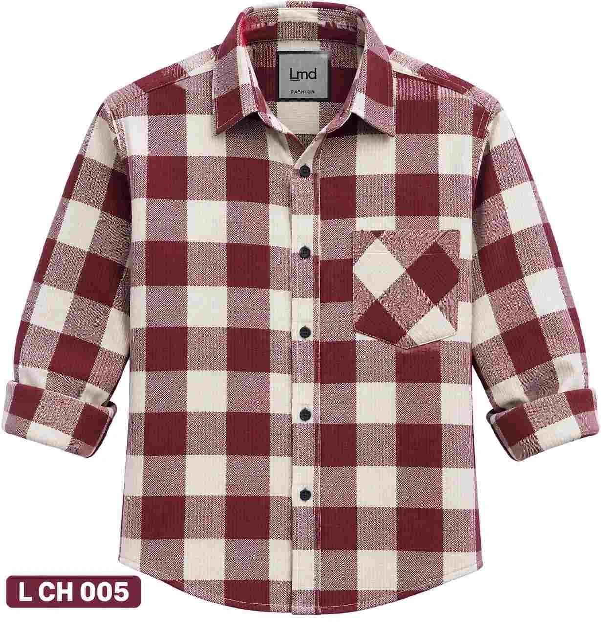 Trendy checked full sleeve shirt - L CH 005
