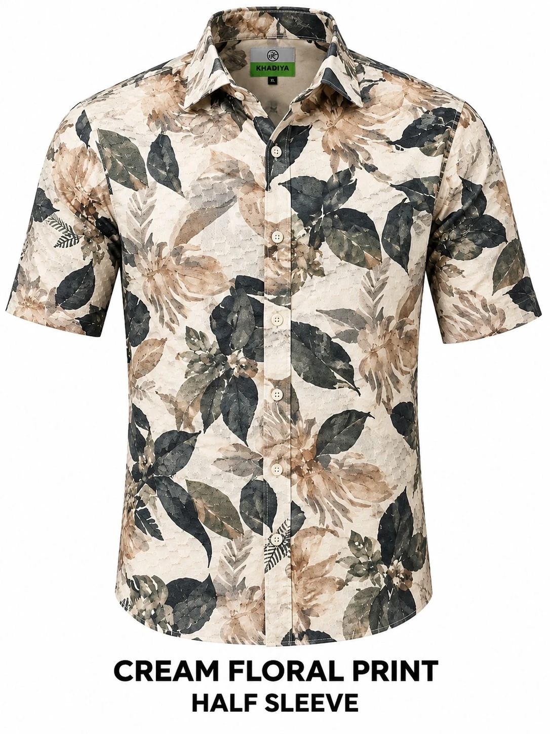 Casual cream floral shirt -SAN 71