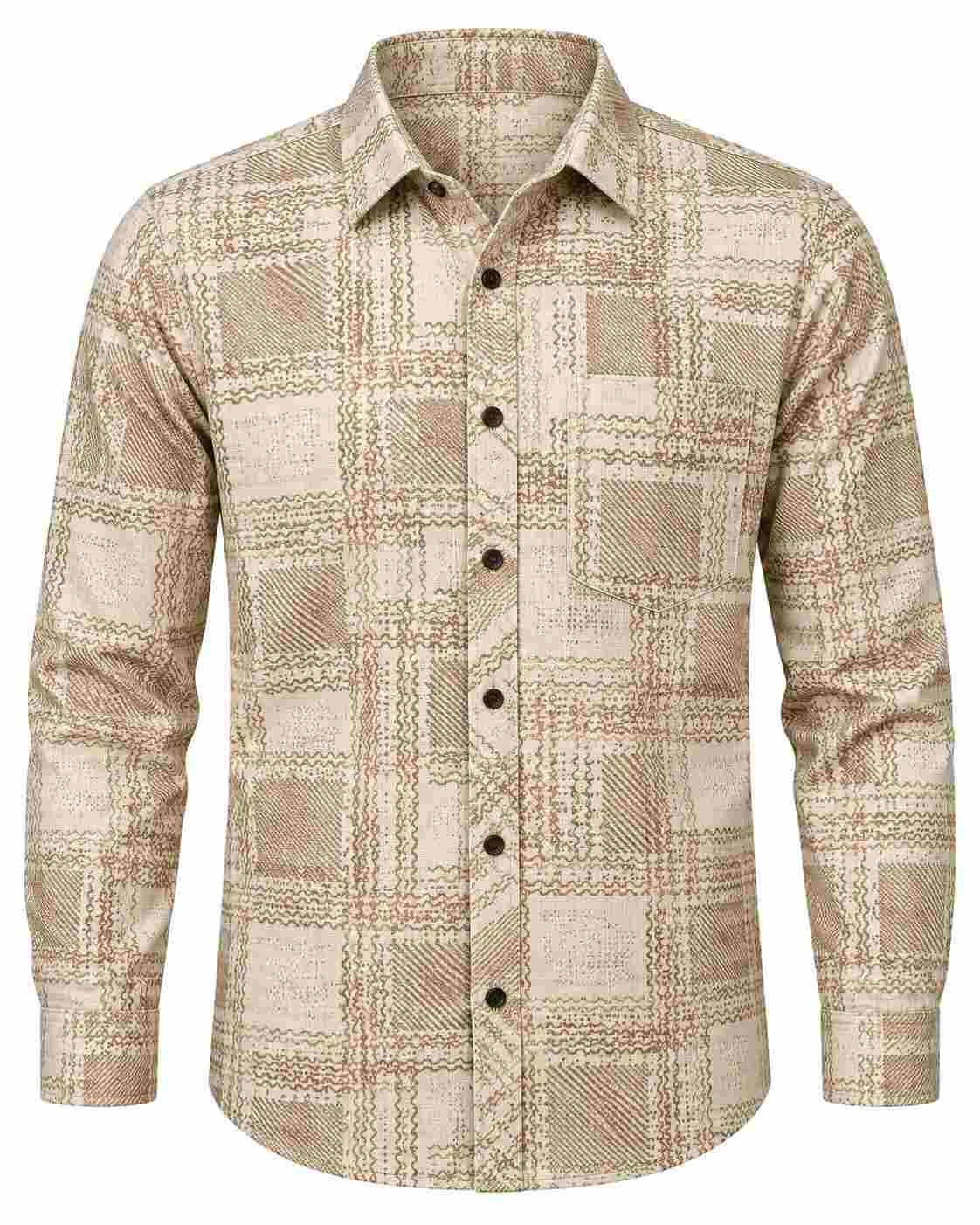 Trendy checked full sleeve shirt - L CH 04